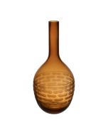 amber orange tear drop glass vases