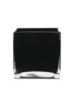 glass black cube vases