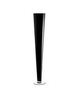 Black Glass Trumpet Vase 32 inch