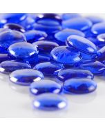 cobalt blue flat large gemstone table scatter vase fillers