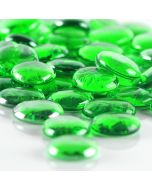 green flat large gemstone table scatter vase fillers