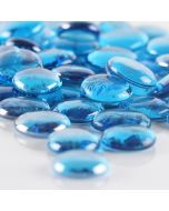 BLUE flat large gemstone table scatter vase fillers