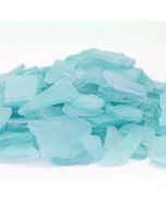 Sea Glass Flat Vase Filler Aqua Blue 0.25" - 2.8" (Multiple Packing)