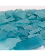 25 lbs Sea Glass Flat Vase Filler Light Blue 0.25" - 2.8" (Multiple Packing)