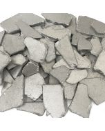 25 lbs Sea Glass Flat Vase Filler Silver 0.25" - 2.8" (Multiple Packing)
