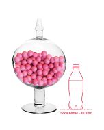 glass bubble bowl with stem apothecary candy buffet jars