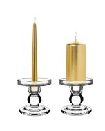 glass pedestal pillar candlestick taper candle holder