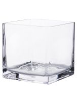 6 inches glass cube vases