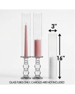glass bottomless candle holder tubes chimney