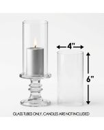 glass candle holder chimney shades tubes