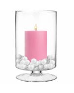 large glass candle holder pedestal stem london