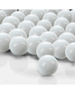 Vase Filler Glass Round 0.6" Marble White,