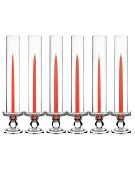 glass pillar taper candle holder with hurricane chimney tubes