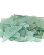 25 lbs Sea Glass Flat Vase Filler Pine Green 0.25" - 2.8" (Multiple Packing)