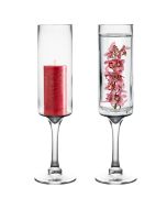 Long Stem Glass Candle Holder H-16 Open-3.5