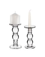 Bubble Glass Candlesticks Pillar & Taper Candle Holders