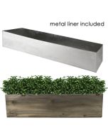 wood planter with zinc liner