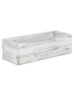 white wash wooden planter box