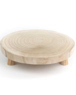 Wood Slice 13" Plant Stand Pedestal Footed Riser Serve Board (Multiple Packing)