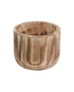 wood cylinder planter vases