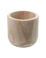 wood round cylinder planter vases