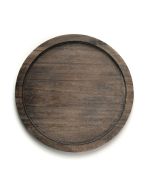 large brown 13" wooden tray