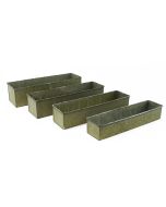 Corrugated Zinc Metal Galvanized Planter Set