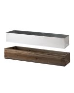 wood planter with zinc liner