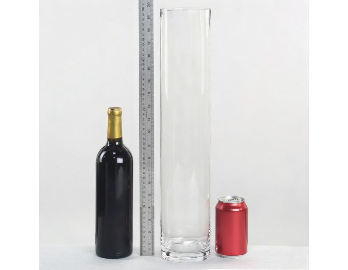 20 inch tall, 4 inch wide Cylinder Glass Vase for Event Centerpieces