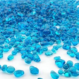 Fish Tank Rocks Blue Aquarium Light Blue Glass Gravels Tumbled Gem Rock Stones for Fish Tank ...