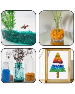 28 lbs Aquarium Gravel Decorative Colored Tumbled Glass Bead Gem Stones (Multiple Color Options)