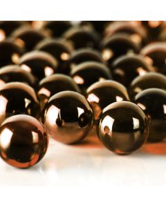 Glass Round Marbles (Multiple Color Options) 0.88&amp;quot; Beads Aquarium Vase Fillers (Approx. 644 pcs)-Amber-Pack of 28 lbs