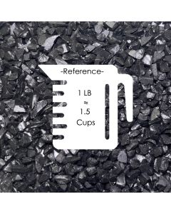 28 lbs Decorative Black Colored Crushed Glass Gravel Vase Fillers ≈0.25"