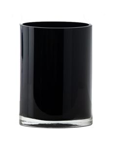 black glass cylinder vases