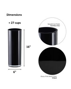 black glass cylinder vases wholesale