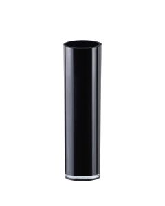 black glass cylinder vases