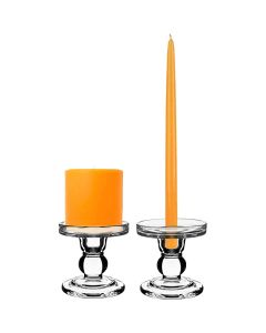 glass pedestal pillar candlestick taper candle holder