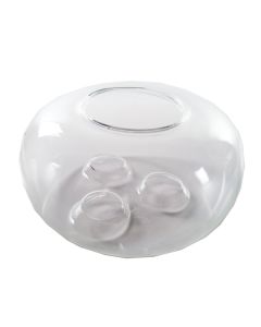 Mini Flat Sphere Habitat Terrarium Tea Light Holder Duo Use H-4.5" x 7.5"