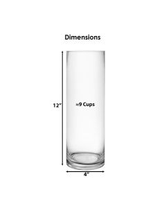 Clear Glass Cylinder Vase