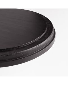 Black wood base