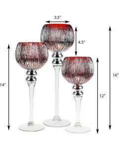 etched finished Candle Holder