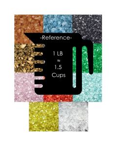 Colored Crushed 0.2" Glass Gravel Vase Fillers  (7 Color Options)