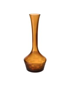 Long Neck Amber Orange H-14" D-2.5" Decorative Vase