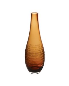 amber orange teardrop glass vases bud vase floral art glass