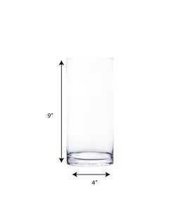 12 PCS Glass Cylinder Vase. H-9",12",14",16",20",24",28" Diameter-4"-9 in-Pack of 12