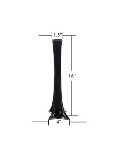 black glass eiffel tower vases