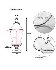 glass apothecary candy buffet jars
