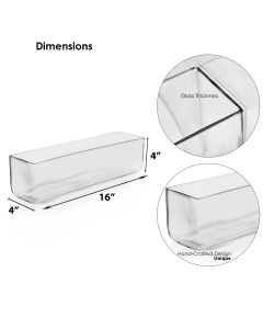 glass rectangle glass vases