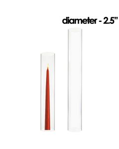 Glass Hurricanes Chimney Tubes 3 size options include 2" Diameter by 14" Tall and 2.5" diameter by either 14" or 18" tall