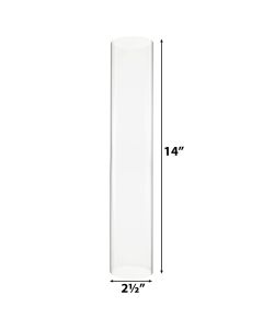 Glass Hurricanes Shades. D-2" & 2.5", H-14", 18" Chimney Tubes (Multiple Sizes & Packing)-H-14" Open D-2.5"-Pack of 6